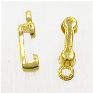 alloy phone pendant, gold plated, approx 3.5-14mm [FD325]