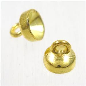 alloy cloche pendants for tassel, gold plated, approx 8mm dia [FD330]