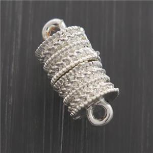 iron clasp, magnetic, silver plated, approx 8-12mm [FD363]