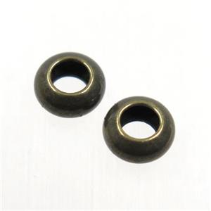 copper beads, rondelle, antique bronze, approx 6mm, 3mm hole [FD381]