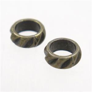 alloy spacer beads, rondelle, antique bronze, approx 8mm dia [FD393]