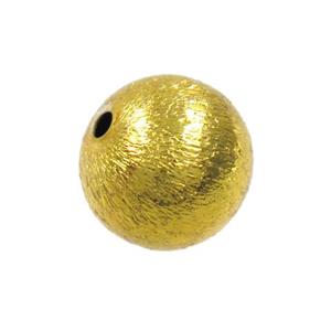 Brushed Copper Spacer Beads, round, gold plated, approx 4mm dia [FD403-4MM]