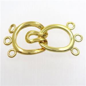 copper clasp, gold plated, approx 17-35mm [FD419]