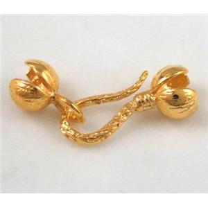 copper clasp, gold plated, approx 6x26mm [FDC335]