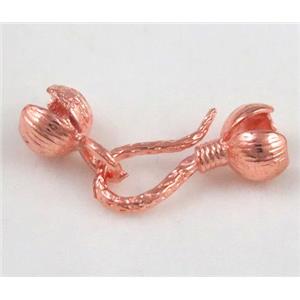 copper clasp, rose gold plated, approx 6x26mm [FDC336]