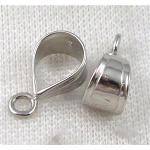 copper hanger bail, platinum plated, approx 14-22mm [FDC339]