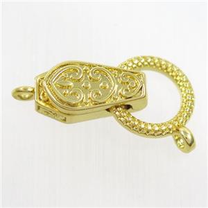 copper clasp, gold plated, approx 13-23mm [FDC343]