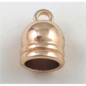 alloy tassel bail pendant, bellcaps, rose gold, approx 12x16mm [FDCPD225-12MM]