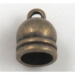 alloy tassel bail pendant, bellcaps, antique bronze, approx 10x14mm [FDCPD228-10MM]