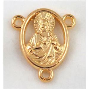 alloy pendant, gold plated, approx 16x18mm [FDCPD230]