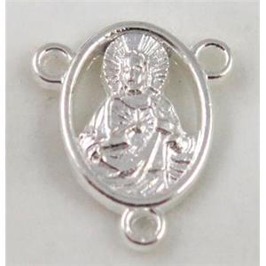 alloy pendant, silver plated, approx 16x18mm [FDCPD231]