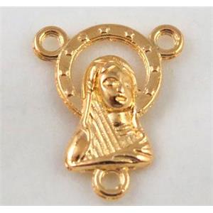 alloy pendant, gold plated, approx 16x18mm [FDCPD233]