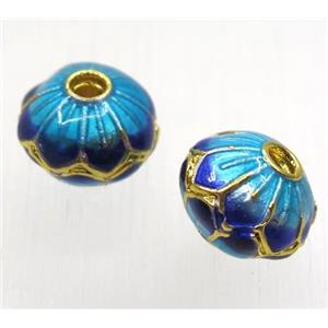 enameling copper spacer bead, flat round, approx 10-14mm [FDEP308]