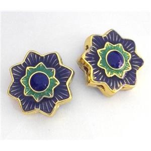 enameling copper spacer bead, flat round, approx 16mm dia [FDEP309]