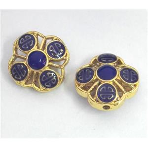 enameling copper spacer bead, flat square, approx 10-14mm [FDEP313]