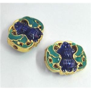 enameling copper spacer bead, colorfast, approx 10-18mm [FDEP319]