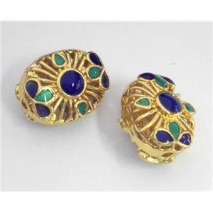 enameling copper spacer bead, colorfast, approx 10-18mm [FDEP322]