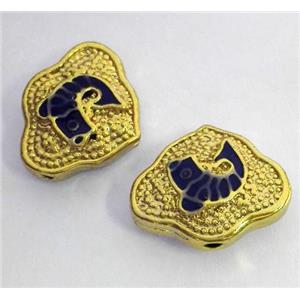 enameling copper spacer bead, colorfast, approx 8-14mm [FDEP326]