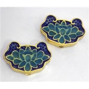 enameling copper spacer bead, colorfast, approx 14x18mm [FDEP328]