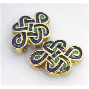 enameling copper knot bead, colorfast, approx 10-18mm [FDEP329]