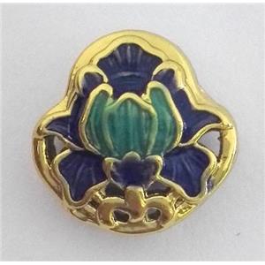 enameling copper spacer bead, colorfast, approx 10-18mm [FDEP332]