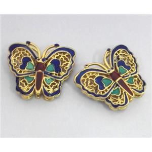 enameling copper butterfly bead, colorfast, approx 14x16mm [FDEP334]