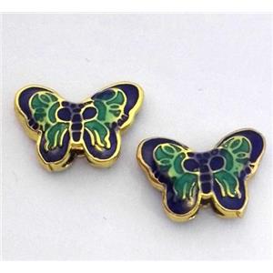 enameling copper butterfly bead, colorfast, approx 10x14mm [FDEP335]