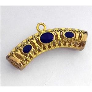 enameling copper hanger, colorfast, approx 8x30mm, 5mm hole [FDEP355]