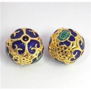 enameling copper spacer bead, colorfast, approx 14mm dia [FDEP357]