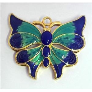enameling copper pendant, colorfast, approx 30x35mm [FDEP361]