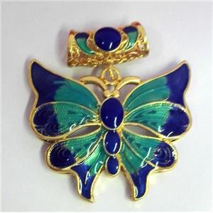enameling copper toggle, colorfast, approx 30x35mm [FDEP362]