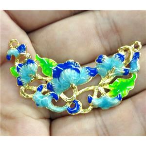 enameling copper pendant, colorfast, approx 20-40mm [FDEP365]
