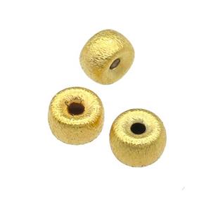 copper spacer rondelle beads, brushed, gold plated, approx 8mm dia [FDSRJZ13-8MM]