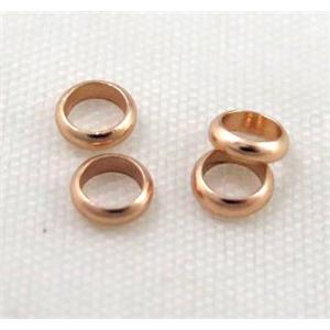 copper spacer bead, ring, red copper plated, approx 4mm dia [FDSRJZ17]