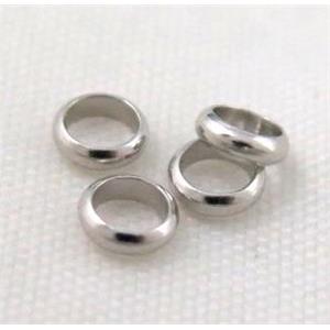copper spacer bead, ring, platinum plated, approx 4mm dia [FDSRJZ18]