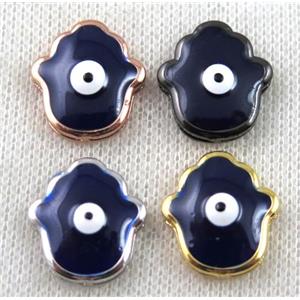 copper hamsahand beads, eye, mixed color, approx 16x18mm [FDZN1367]