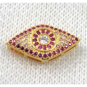 copper bead paved zircon, gold plated, approx 10-20mm [FDZN1518]