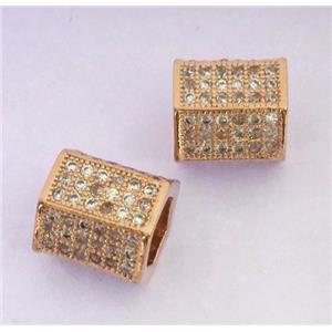 zircon, copper bead, approx 8mm dia, 5mm hole [FDZN264]