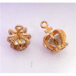 zircon, copper pendant, red copper, approx 11x16mm [FDZN271]