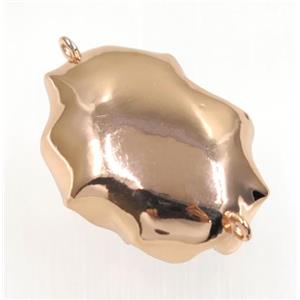 copper connector, rose gold, approx 25x35mm [FDZN2876]