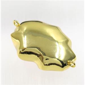 copper connector, gold plated, approx 25x35mm [FDZN2878]