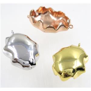 copper connector, mix color, approx 25x35mm [FDZN2879]