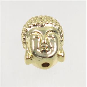 copper buddha beads, gold plated, approx 9x11mm [FDZN3302]