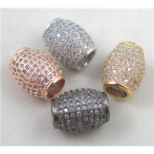 Zircon copper spacer bead, mixed color, approx 10x12mm, 5mm hole [FDZN382]