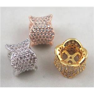 Zircon copper spacer bead, mix color, approx 13x10mm [FDZN390]