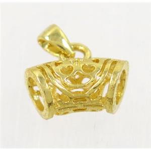 copper hanger bail, gold plated, approx 7-12mm [FDZN4174]