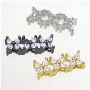 copper bead paved zircon, mix color, approx 5-14mm [FDZN4849]