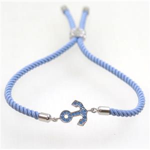 handmade bracelet with nylon wire, zircon bead, approx 12mm [FDZN5307]