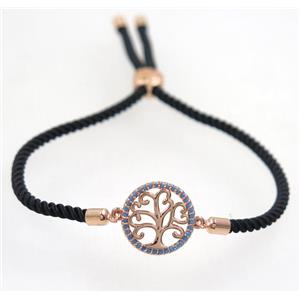handmade bracelet with nylon wire, zircon bead, approx 16mm dia [FDZN5320]