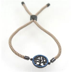 handmade bracelet with nylon wire, zircon bead, approx 16mm dia [FDZN5323]